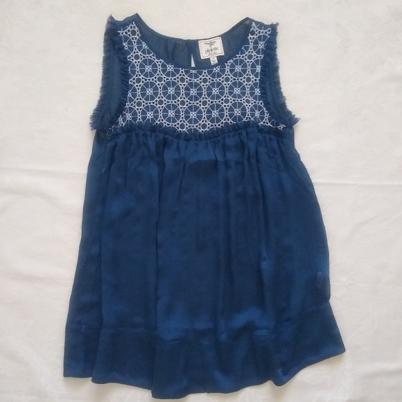 Anthropologie Tops - Anthropologie embroidery pintuck ruffle babydoll